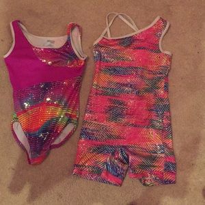 girls Danskin gymnastics leotards -great condition